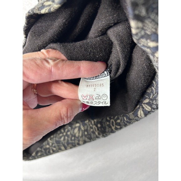 22 OCTOBRE Paris Bruxelles Floral Knit Sleeveless Shift Dress navy size 2 09605 - Picture 6 of 8